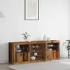 Buffet en bois massif - vidaXL - LED - 181x37x67 cm - Style rustique