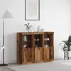 vidaXL Buffet 3 pcs Bois ancien 123 x 37 x 100 cm Bois d'ingénierie