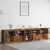 vidaXL Buffet avec éclairage LED Bois ancien 283x37x67 cm Bois d ingénierie