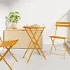 vidaXL Table de bistrot moutarde Ø50x71 cm Acier revêtu par poudre