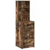 vidaXL Highboard Vidaxl Chêne Fumé 40x41x135 Cm Bois D'ingénierie