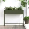 vidaXL Bac De Jardin Surélevé Vidaxl 100x26x82 Cm En Acier Vert Olive