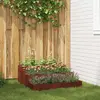 vidaXL jardinière 3 niveaux 90x90x35 cm en Acier Corten
