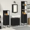 Vidaxl - Ensemble De Mobilier De Salle De Bain Avec Étagère 4 Pcs Noir