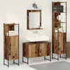 vidaXL Ensemble de mobilier de salle de bain avec étagère 4 pcs Marron