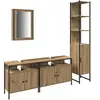 vidaXL Ensemble de mobilier de salle de bain 4 pcs Chêne artisanal