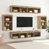 vidaXL Ensemble de meubles TV mural 8 pcs Artisan-Chêne Bois composite