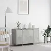 vidaXL Buffet gris béton  Gris béton Mélamine 120 x 41 x 75 cm