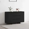 vidaXL Buffet  Noir 120x41x75 cm en bois d'ingénierie