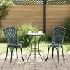 Vidaxl Chaise d'extérieur en aluminium moulé - Vert foncé