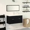 vidaXL Ensemble De Meubles De Salle De Bain Vidaxl 3 Pièces Chêne Noir