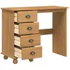Vidaxl - Bureau Avec Tiroir Marron 95 X 40 X 75 Cm Bois Massif En Pin