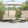 vidaXL Table Basse De Jardin Vidaxl Marron 55x55x35 Cm Dpc Et Acier