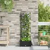 vidaXL Jardinière de Jardin avec Treillis Noire 40x40x125.5 cm