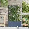 vidaXL Jardinières avec système d'irrigation 2 pcs Gris