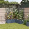 vidaXL Jardinières avec système d'irrigation 5 pcs Gris