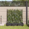 vidaXL Jardinières avec système d'irrigation 3 pcs Noir