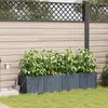 vidaXL Jardinières avec système d'irrigation 4 pcs Gris clair