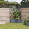 vidaXL Jardinières avec système d'irrigation à eau 3 pcs Gris clair