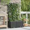 vidaXL Jardinières avec système d'irrigation par eau 2 pcs Noir