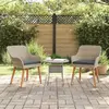 vidaXL Chaise de jardin 2 pcs gris clair 55 x 62,5 x 82 cm Poly-Rattan