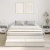 vidaXL Cadre de lit de rangement  Blanc 140x190 cm