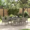 Vidaxl - Ensemble De Salle À Manger Pour Jardin 7 Pcs Gris Poly Rotin