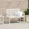 vidaXL Vidaxl Banc De Jardin Blanc 120 Cm Hdpe
