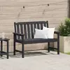 Vidaxl banc de jardin  noir 120 cm hdpe