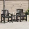 vidaXL Chaises de jardin  2 pcs Noir HDPE