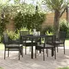 Vidaxl - Ensemble De Salle À Manger Pour Jardin 5 Pcs Noir Poly Rotin
