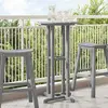 vidaXL Table de Bar  Gris Clair 55x55x107 cm HDPE