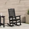 vidaXL Chaise Berçante de Jardin  Noire 70x92x108 cm HDPE