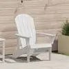 vidaXL Chaise Adirondack  Blanche 74x82x91 cm HDPE