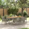 Vidaxl - Ensemble De Salle À Manger Pour Jardin 7 Pcs Gris Poly Rotin