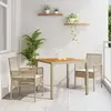 Ensemble De Salle À Manger Pour Jardin 3 Pcs Beige Poly Rotin Vidaxl