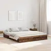 vidaXL Cadre de lit avec rangement Bois ancien 180 x 200 cm
