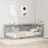 vidaXL Tête de lit de rangement Gris béton 90 cm Bois d'ingénierie