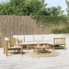 vidaXL Salon de jardin 9 pcs avec coussins noir résine tressée
