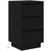 vidaXL vidaXL Table de chevet avec lumières LED noir 38x34x65 cm