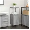 vidaXL Meuble de salle de bain avec étagères sonoma gris 36x35x95 cm