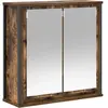 vidaXL Armoire murale de salle de bain miroir chêne fumé 60x21x60 cm
