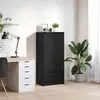 Vidaxl armoire avec tiroir chêne noir 55,5x34x119,5 cm bois ingénierie