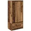 Vidaxl armoire avec tiroir vieux bois 55,5x34x119,5 cm bois ingénierie