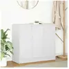 Vidaxl buffet blanc 85x34x76 cm bois d’ingénierie