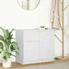 Vidaxl buffet avec tiroir blanc 71x35x65 cm bois d'ingénierie
