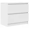 vidaXL Meuble TV blanc 60x35x54 cm bois d'ingénierie