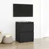 vidaXL Meuble TV noir 40x35x54 cm bois d'ingénierie