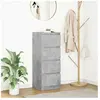 Vidaxl buffet gris béton 37,5x35x99 cm bois d'ingénierie