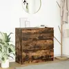 vidaXL Buffet chêne fumé 80x35x76 cm bois d'ingénierie